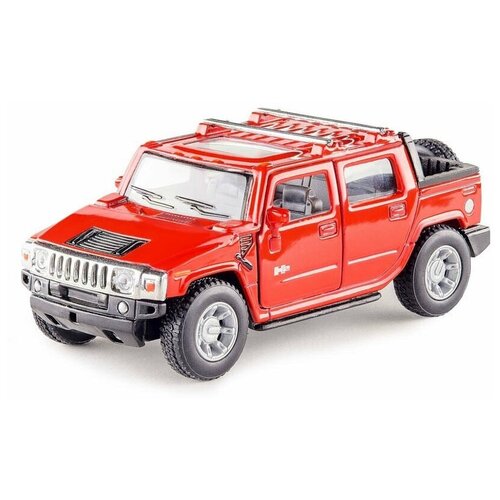 Машинка инерционная Hummer H2 SUT 2005 красная металл Kinsmart металлическая машинка kinsmart 1 40 2005 hummer h2 sut kt5097d инерционная желтый