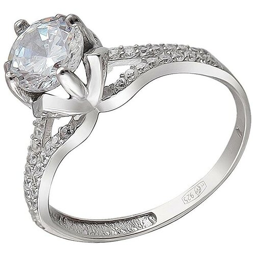 фото Эстет кольцо с 69 фианитами из серебра 01к1511438, размер 17