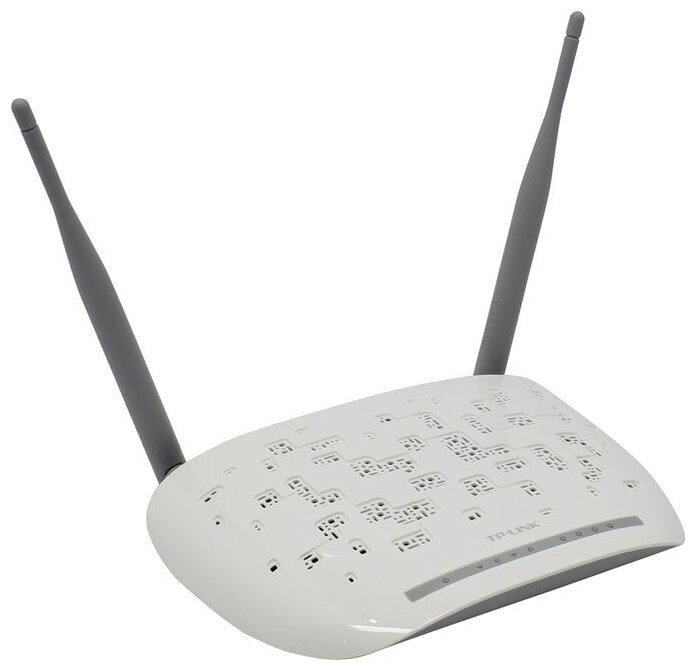 Маршрутизатор ADSL TP-LINK TD-W8961N, 802.11n, 2.4 ГГц, до 300 Мбит/с, LAN 4x100 Мбит/с, внешних антенн: 2x5dBi