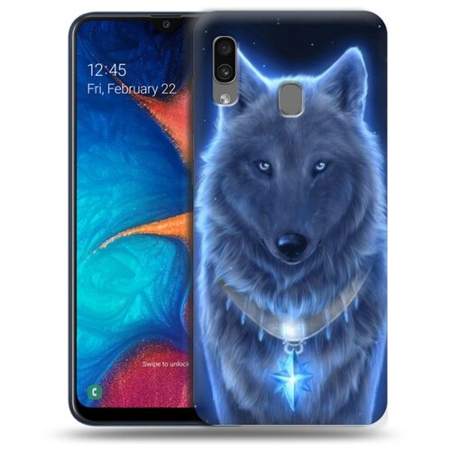 фото Дизайнерский пластиковый чехол для samsung galaxy a20 волки 100gadgets