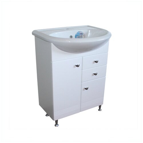 Тумба-комплект СаТЭМ-Нева с раковиной 55см 2 ящ Ф1 вероника(Ф2,7)