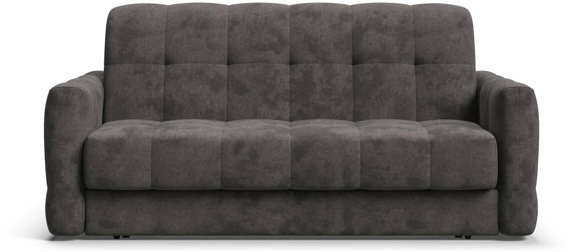 Выкатной диван-кровать с ящиком для хранения Boss Sleep 160, аккордеон, велюр Alkantara серый, 203x119x91 см