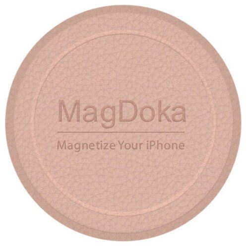 Магнитное крепление SwitchEasy MagDoka Mounting Disc для зарядного устройства Apple MagSafe. Совместим с Apple iPhone 13 &12 &11. Внешняя отделка: полиуретан. Цвет: розовый