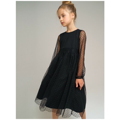платье playtoday хлопок трикотаж размер 152 черный Платье playToday, размер 152, черный
