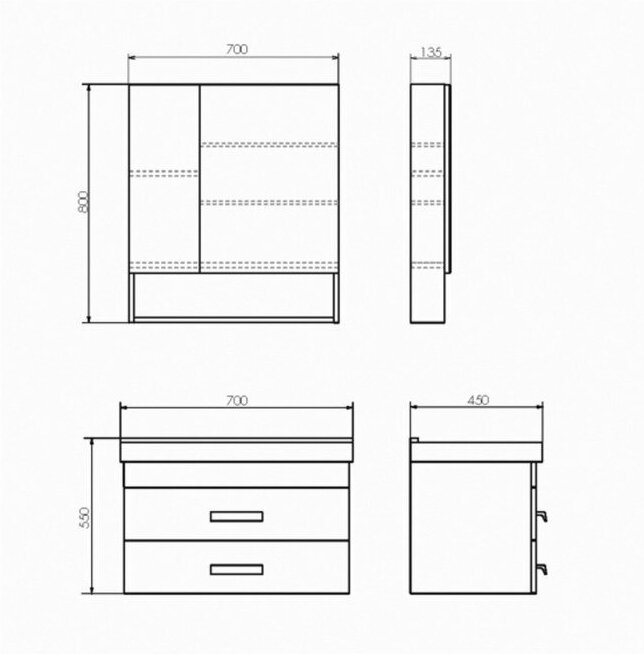 Тумба-умывальник Comforty Никосия-70П дуб белый с раковиной COMO 70 - фотография № 9