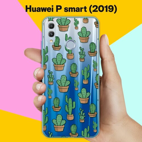 Силиконовый чехол Кактусы на Huawei P Smart (2019) силиконовый чехол i’m so sorry на huawei p smart 2019 хуавей п смарт 2019