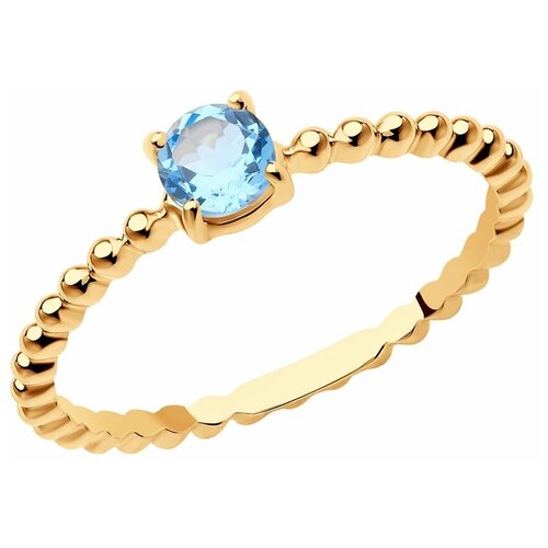 фото Sokolov кольцо из золота с топазом 716065, размер 17