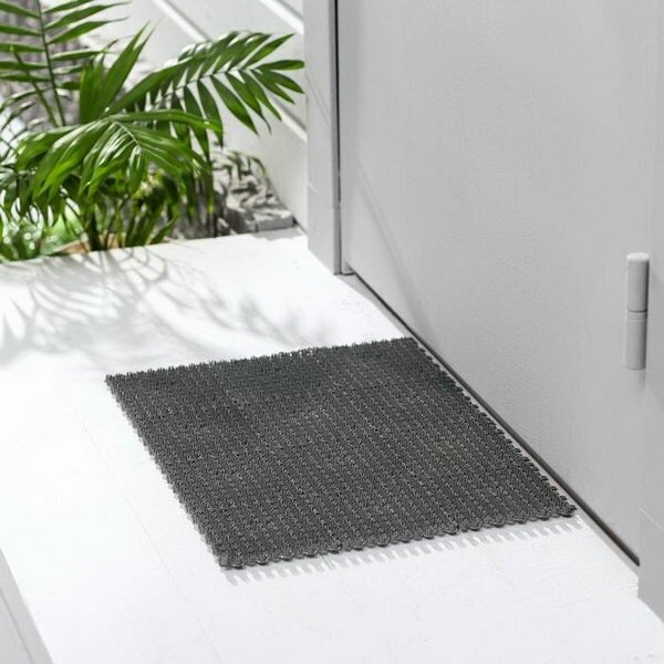 Покрытие ковровое щетинистое "Травка-эконом", 36x48 см, цвет серый