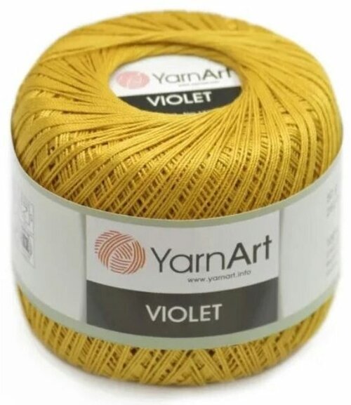 Пряжа YarnArt Violet шафран (4940), 100%мерсеризованный хлопок, 282м, 50г, 1шт