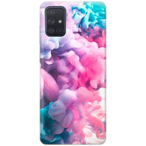 фото Re:pa накладка transparent для samsung galaxy a71 с принтом "розово-голубой дым"