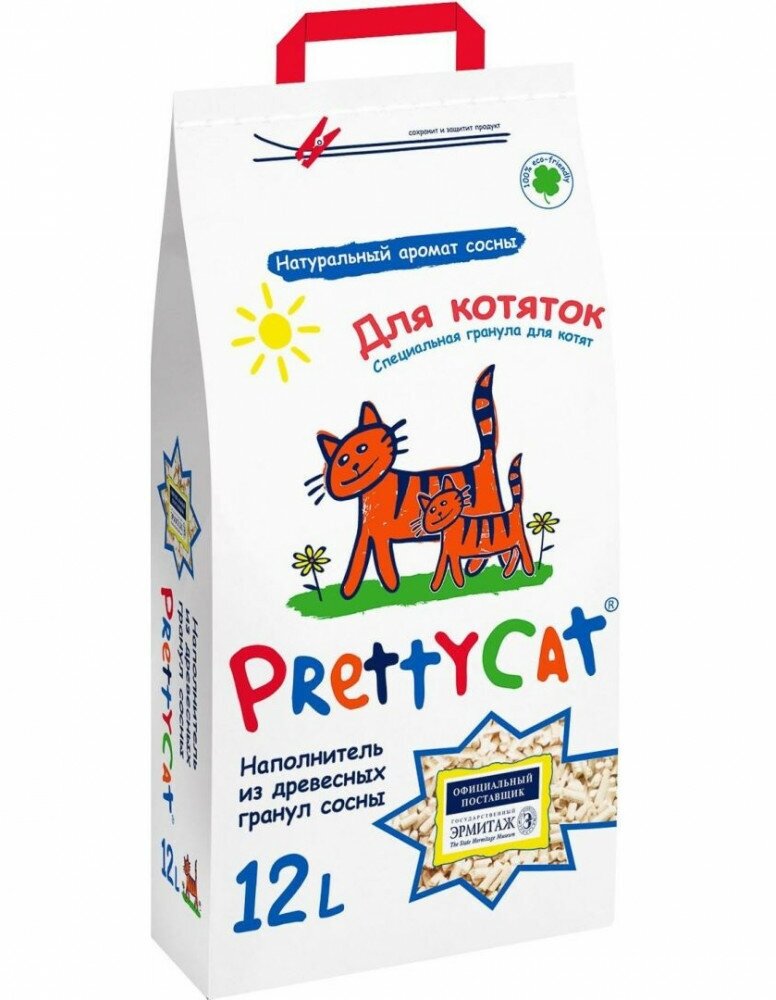 Наполнитель для котят PrettyCat Wood Granules 12л - фото №7