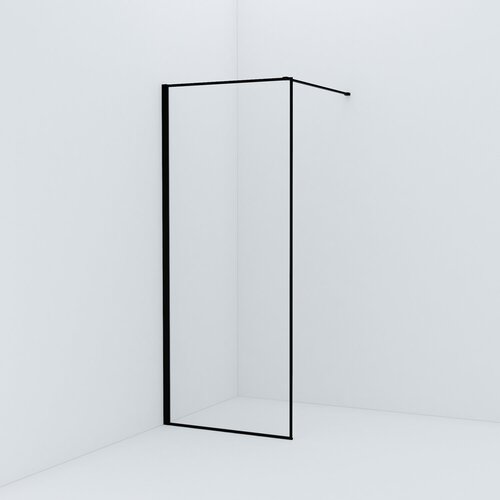 Душевая перегородка, IDDIS Slide Walk In SLI8хS8i23, прозрачное стекло, черный