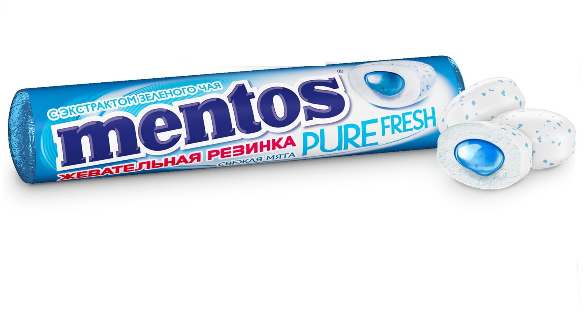 Жевательная резинка Mentos жидкий центр Мята ролл, 16г. - фотография № 5