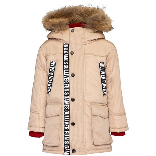 фото Полупальто gulliver размер 104, бежевый