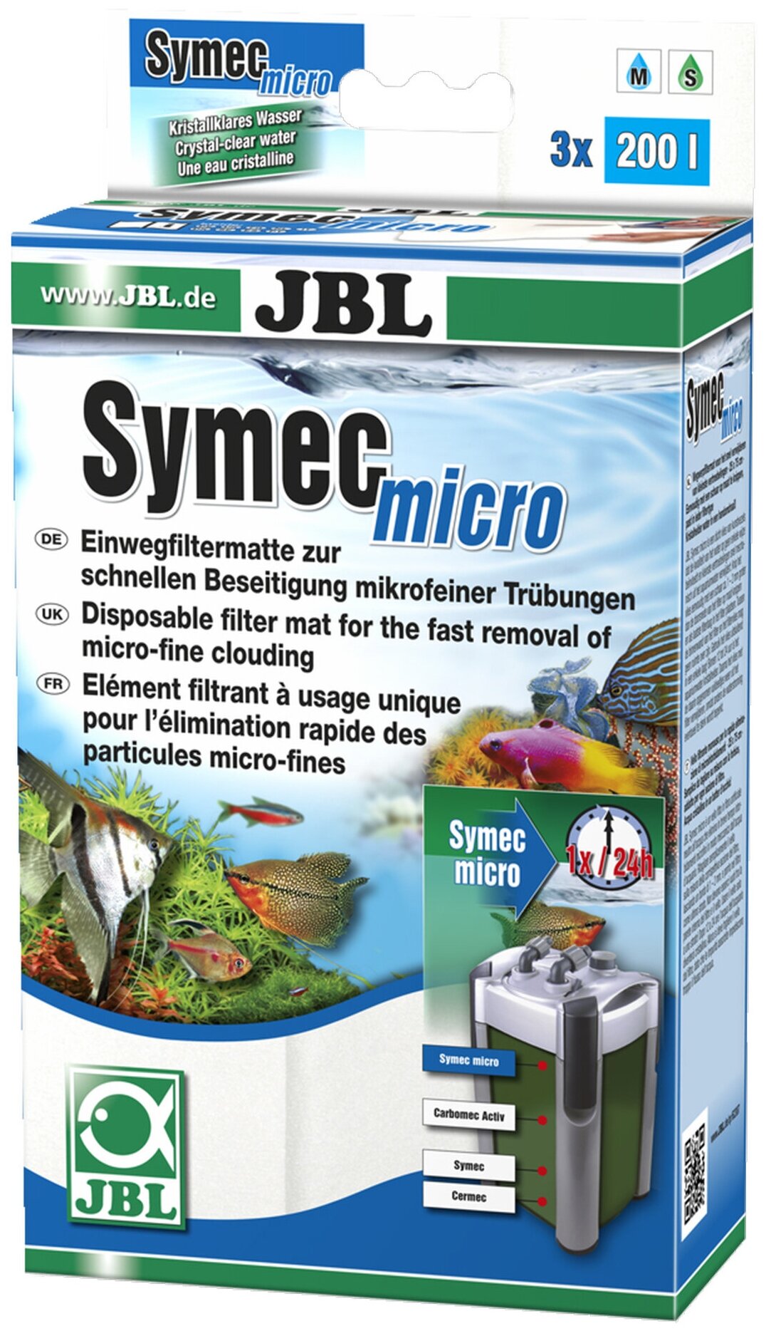 JBL SymecMicro - Листовой синтепон тонкой очистки для аквариумных фильтров 25х75 см
