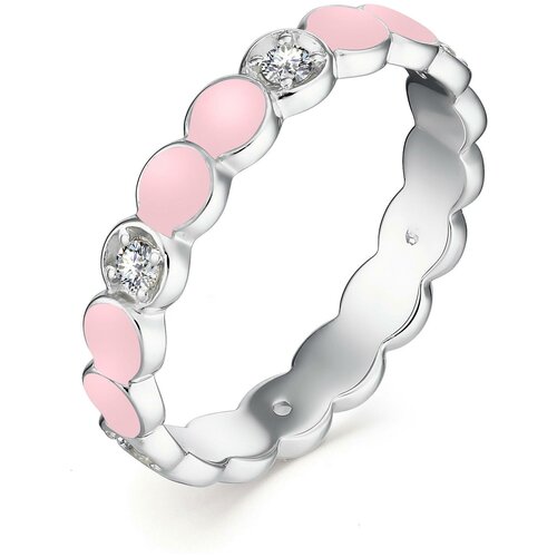 фото Алькор кольцо с 6 фианитами из серебра 01-1303-эм58-00, размер 17