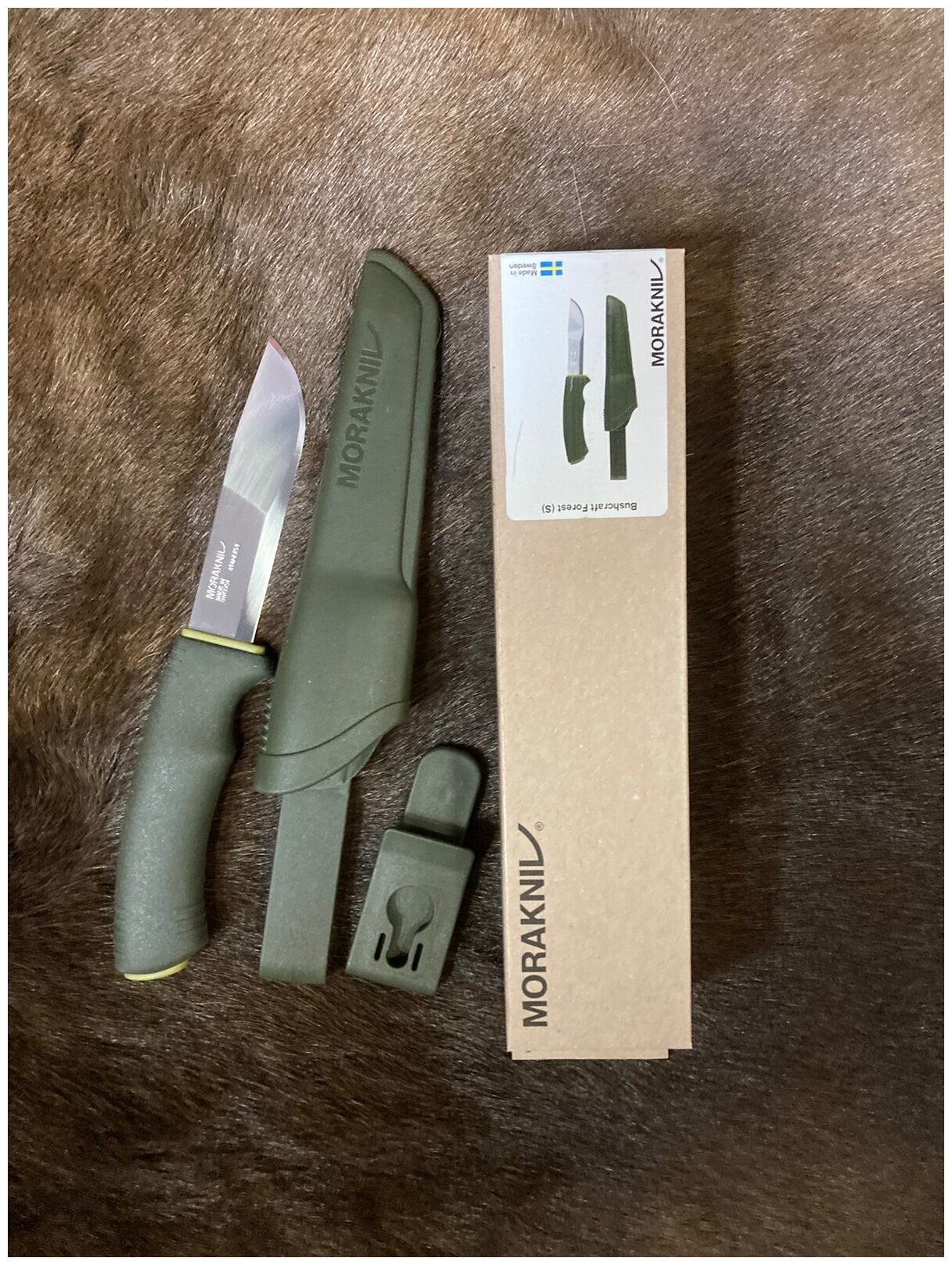 Нож Morakniv BushCraft Forest, нержавеющая сталь, рез. рукоять, 12493