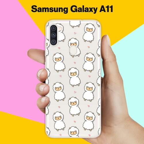 Силиконовый чехол Узор из лам на Samsung Galaxy A11 силиконовый чехол узор из ленивцев на samsung galaxy a11