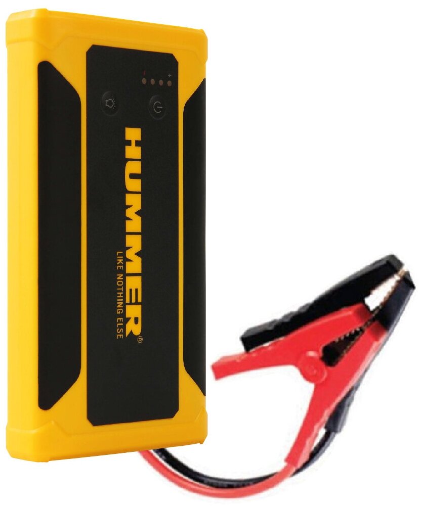 Портативное пусковое устройство с аккумулятором HUMMER HX для автомобиля + Power Bank + LED фонарь 10000 мАч