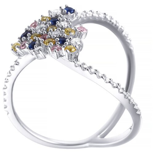 фото Element47 кольцо из серебра 925 пробы с кубическим цирконием dm2247r_ko_001_wg, размер 17.25