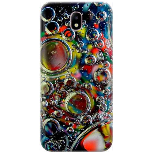 фото Ультратонкий силиконовый чехол-накладка для samsung galaxy j7 (2017) с принтом "маленькие пузырьки" gosso