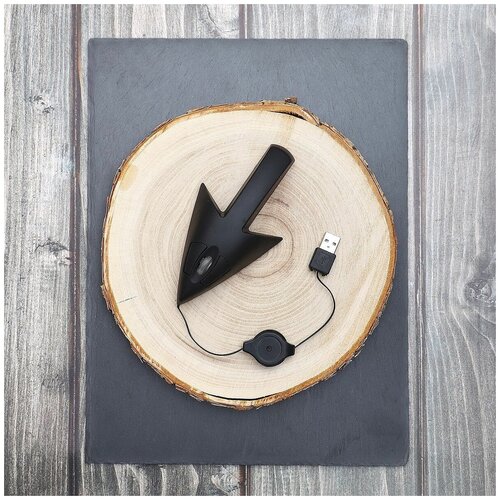 Мышь для ПК в виде Стрелки черная мышка проводная черная Курсор 36000₽