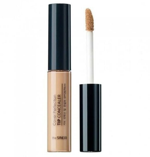 THE SAEM Консилер д/маскировки недостатков Cover Perfection Tip Concealer Peach Beige 6,5гр