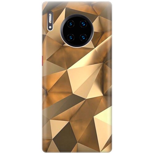 фото Ультратонкий силиконовый чехол-накладка для huawei mate 30 pro с принтом "бронзовые грани" gosso