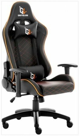 Компьютерное кресло GameLab Paladin игровое, обивка: искусственная кожа, цвет: black