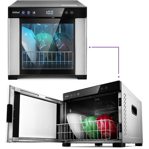 Сушка для фруктов и овощей Kitfort KT-1916 6под 650Вт черный 2929000₽