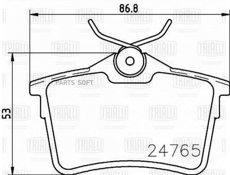 Колодка тормозная PEUGEOT 308 (07-)/Partner (08-)/CITROEN Berlingo (08-) диск. задняя (TRIALLI) - фото №17