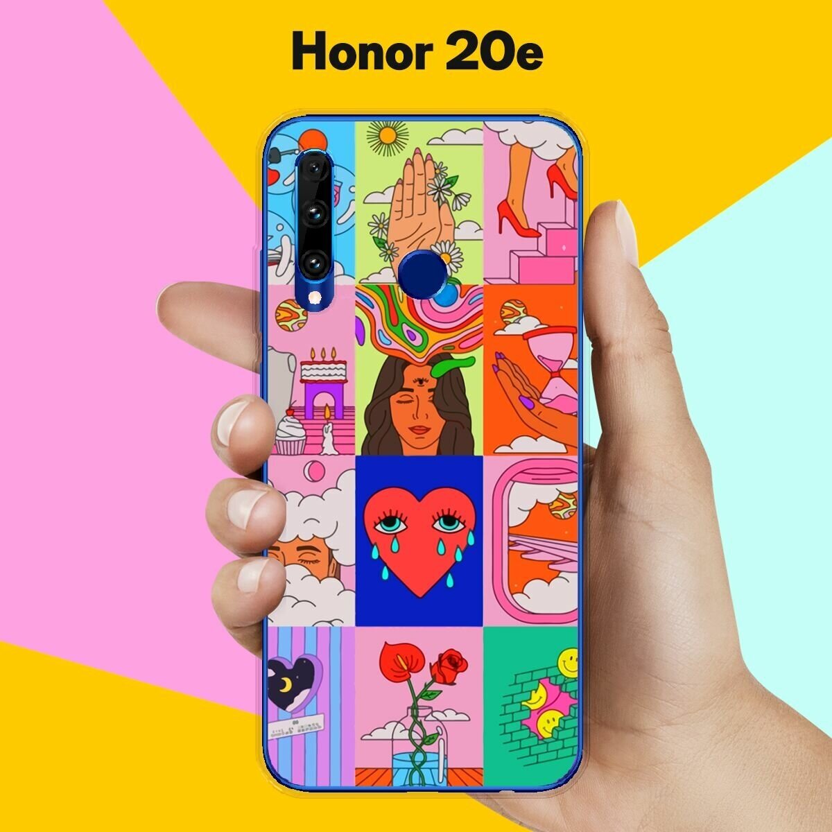 Силиконовый чехол на Honor 20e Узор 5 / для Хонор 20Е