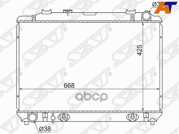 Радиатор Toyota Town Ace 96-08 Sat арт. TY0050-D