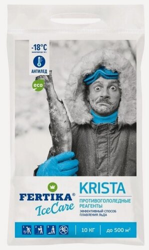 Изображение товара Противогололедный материал Fertika IceCare KRISTA , 10 кг