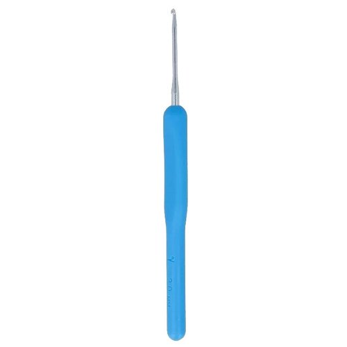Крючок Gamma для вязания с пластиковой ручкой MHP диаметр 2 мм, длина 14 см, голубой