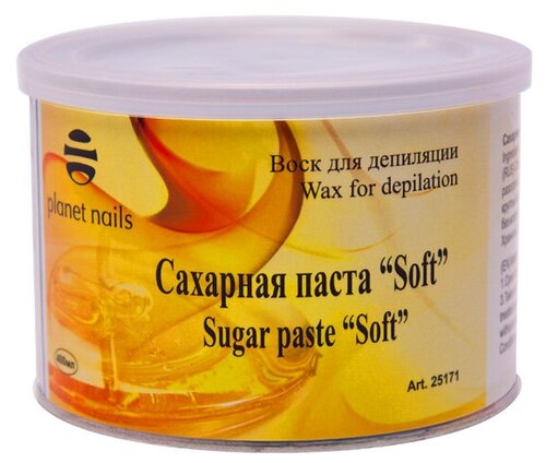 Planet nails Паста для шугаринга Soft 400 мл 400 г мягкая