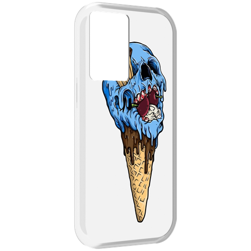 Чехол MyPads мороженное череп для OnePlus Nord N20 SE задняя-панель-накладка-бампер