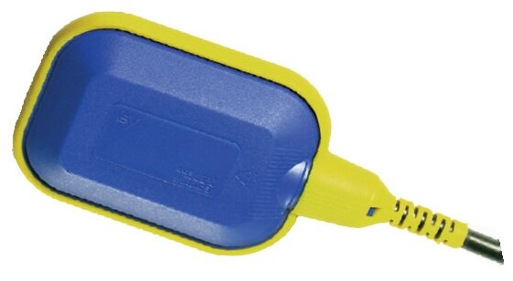 Поплавковый выключатель фирмы MAC3 серии Key с кабелем 5 м. италия. Цвет синий/желтый с противовесом.