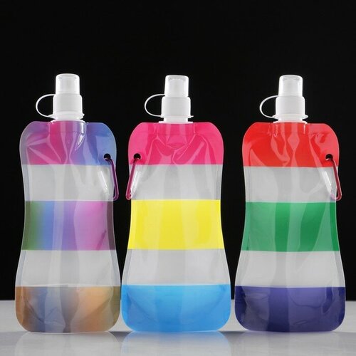 Фляжка для воды 450 мл Радуга 26 х 12 см микс 518₽
