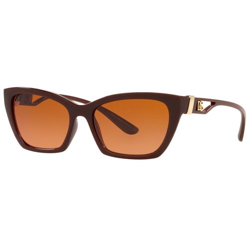фото Солнцезащитные очки dolce & gabbana, прямоугольные, оправа: пластик, для женщин, коричневый