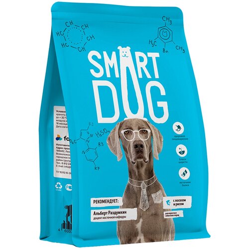 SMART DOG для взрослых собак всех пород с лососем и рисом (3 кг х 4 шт) smart dog для взрослых собак всех пород с лососем и рисом 12 12 кг