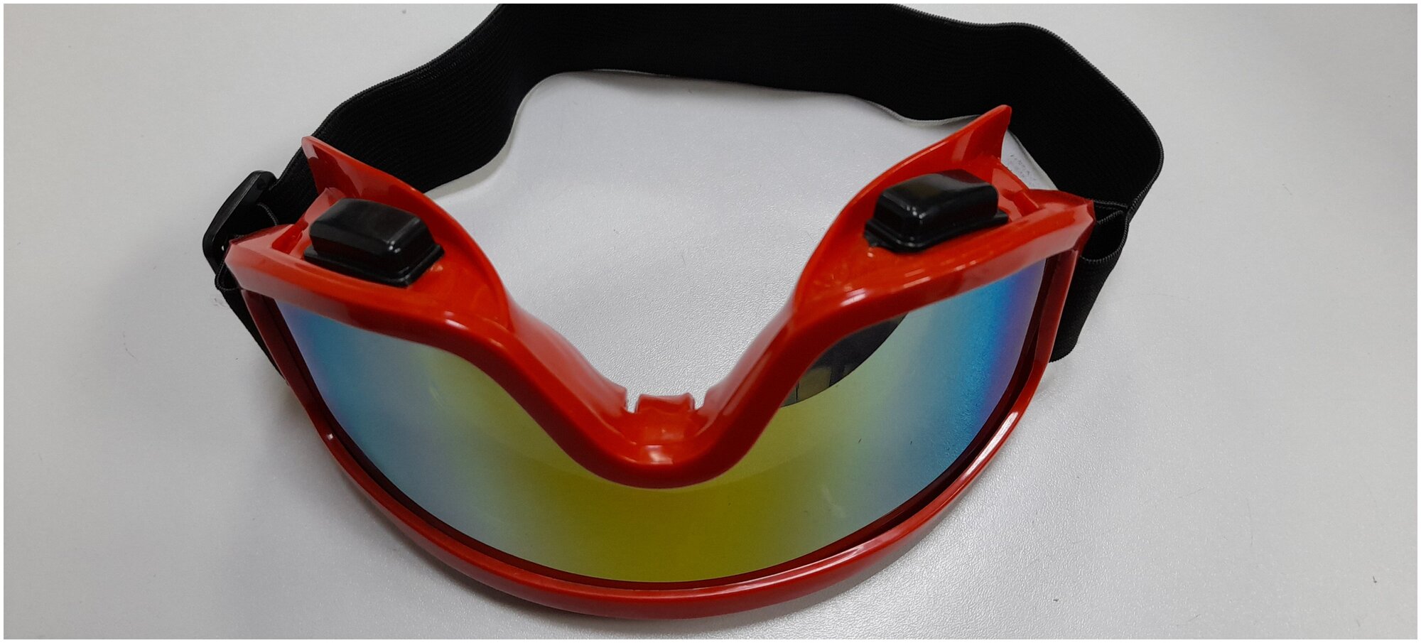 Очки-маска для езды на мототехнике стекло хамелеон красные