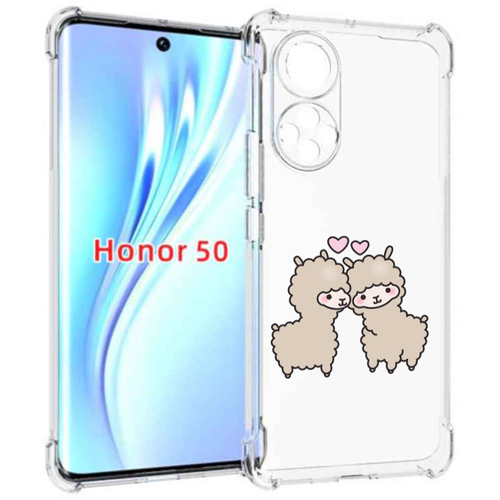 чехол mypads влюбленные барашки для huawei nova y90 ctr lx1 enjoy 50 pro задняя панель накладка бампер Чехол задняя-панель-накладка-бампер MyPads влюбленные-барашки для Huawei Honor 50/Huawei Nova 9 противоударный