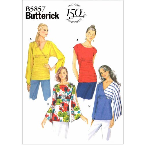 Выкройка Butterick №5857 Блузон выкройка butterick 5709 топ блузон с поясом