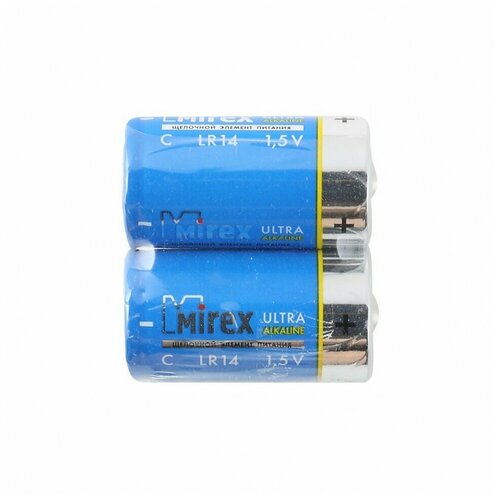 Батарейка C щелочная Mirex LR14 в термопленке 2шт. pkcell ultra digital alkaline c lr14 в упаковке 2 шт