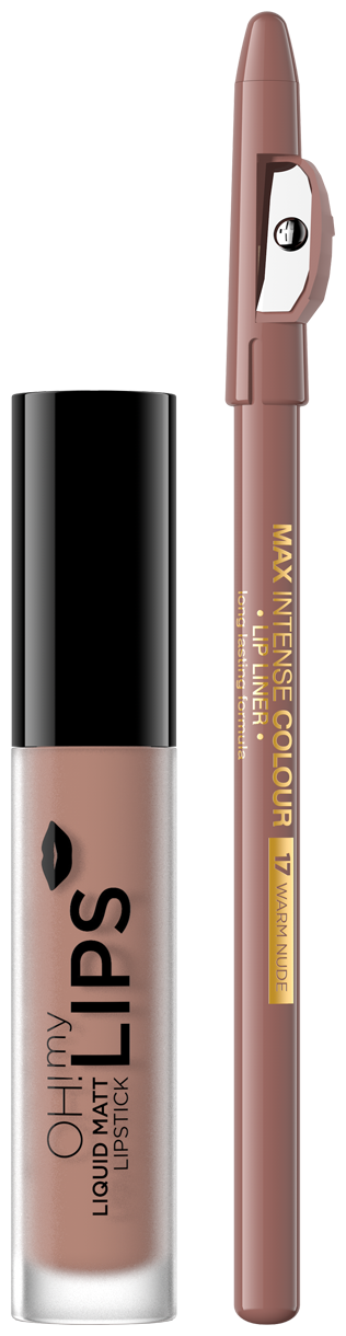 Eveline Cosmetics набор для макияжа губ Oh! My Lips, оттенок 01 Neutral Nude