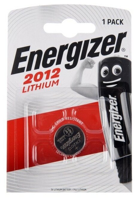 Батарейка Energizer CR2012 BL1 Lithium 3V (1/10/140) Energizer 00-00008450 - фото №4