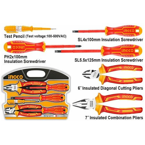 Набор диэлектрического инструмента 6 пред. INGCO HKIST3061 INDUSTRIAL