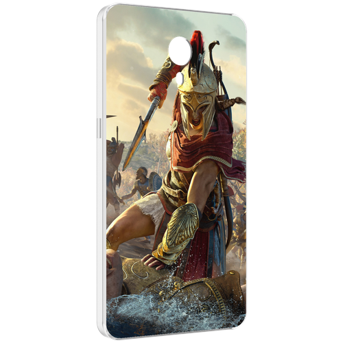 Чехол MyPads Assassin's Creed Odyssey Kassandra мужской для Meizu M3 Note задняя-панель-накладка-бампер