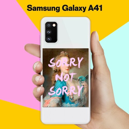 Силиконовый чехол Sorry на Samsung Galaxy A41 силиконовый чехол динозавры на samsung galaxy a41